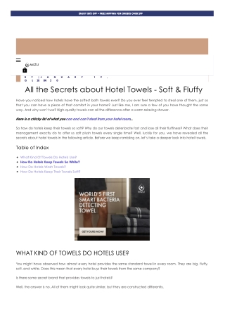 All the Secrets about Hotel Towels!