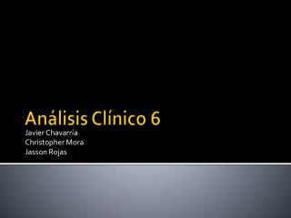 Análisis Clínico 6