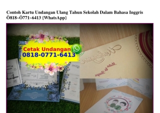 Contoh Kartu Undangan Ulang Tahun Sekolah Dalam Bahasa Inggris Ö818_Ö771_6413[wa]