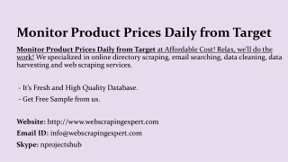 Monitor Product Prices Daily from Target