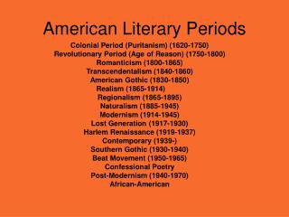 american gothic literary movement