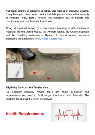 Australia Tourist Visa