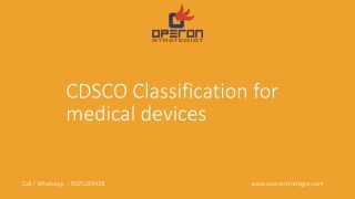 CDSCO registration consultants | guidelines – Operon Strategist