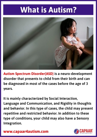 What is Autism? | Best Autism Treatment Centre in Bangalore, Hulimavu | CAPAAR