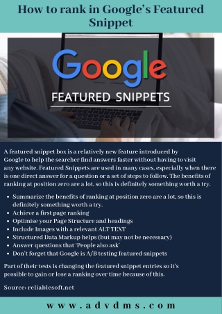 How to rank in Google’s Featured Snippet