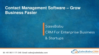 Contact Management Software – Grow Business Faster