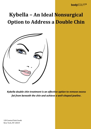 Kybella – An Ideal Nonsurgical Option to Address a Double Chin