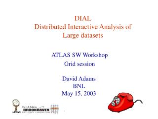 DIAL Distributed Interactive Analysis of Large datasets