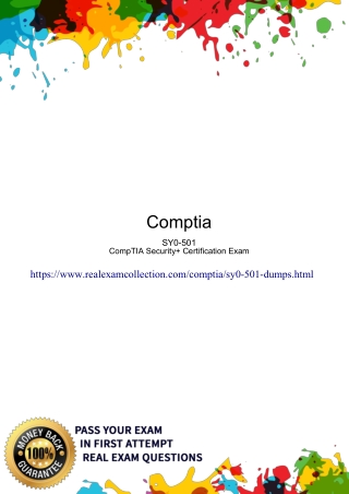 Free Comptia SY0-501 dumps - Pass SY0-501 Exam - RealExamCollection