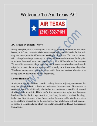 AC Maintenance Service San Antonio,AC Installation San Antonio TX- airtxac.com