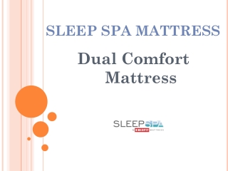 Double bed Dual Comfort Mattress – Sleep Spa