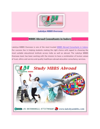 MBBS Abroad Consultants in Indore