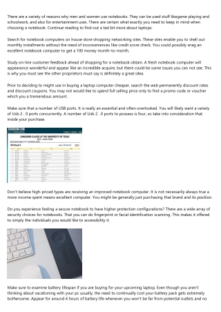 Notebook computer Details You Should Not Forget To Go through