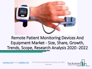 Remote Patient Monitoring Devices Market Emerging Growth Analysis 2022