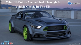 What 10 Points Are Fetched Through A Vehicle Check In The UK?