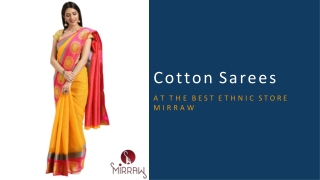 Latest Cotton Saree Designs at Mirraw