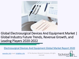 Global Electrosurgical Devices And Equipment Market Report 2020