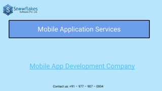 Mobile Software Development Company- Snowflakes Software