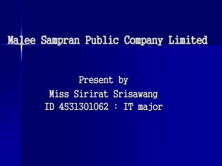 Malee Sampran Public Company Limited