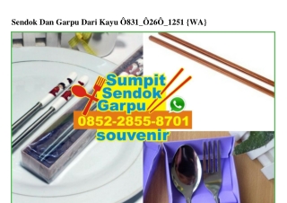 Sendok Dan Garpu Dari Kayu 0831 0260 1251[wa]