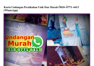 Kartu Undangan Pernikahan Unik Dan Murah 081807716413[wa]