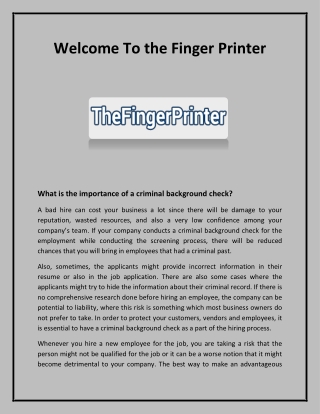 Criminal Background Checks ,Power of Attorney - thefingerprinter.com