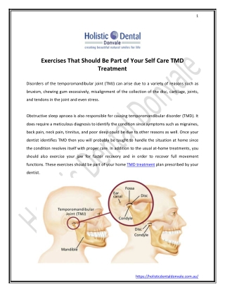 Exercises That Should Be Part of Your Self Care TMD Treatment