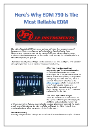 Here’s Why EDM 790 Is The Most Reliable EDM