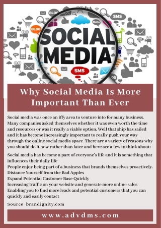 Why Social Media Is More Important Than Ever