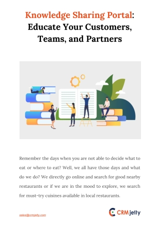 Knowledge Sharing Portal: Educate Your Customers, Teams, and Partners