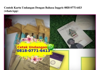 Contoh Kartu Undangan Dengan Bahasa Inggris Ô818.Ô771.6413[wa]