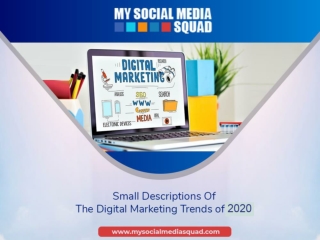 Small Descriptions Of The Digital Marketing Trends of  2020