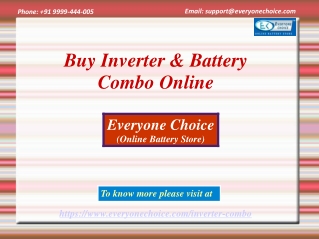 Buy Inverter & Battery Combo Online