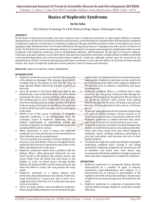 Basics of Nephrotic Syndrome