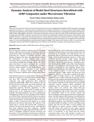 Dynamic Analysis of Model Steel Structures Retrofitted with GFRP Composites under Microtremor Vibration