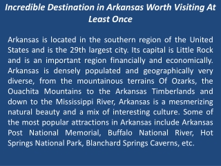 Incredible Destination in Arkansas Worth Visiting At Least Once