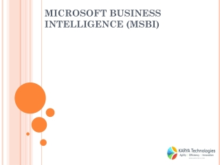 Microsoft Business Intelligence