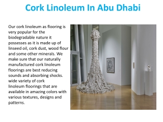 Cork Linoleum In Abu Dhabi