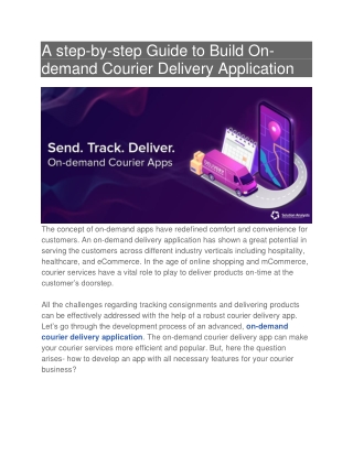 A step-by-step Guide to Build On-demand Courier Delivery Application