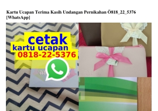 Kartu Ucapan Terima Kasih Undangan Pernikahan Ô818•22•5376[wa]