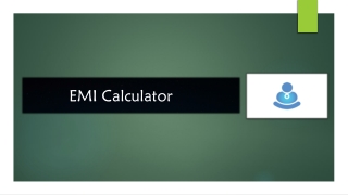 Calculate the EMI of your Loan Online Now