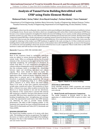 Analysis of Tunnel Form Building Retrofitted with CFRP using Finite Element Method