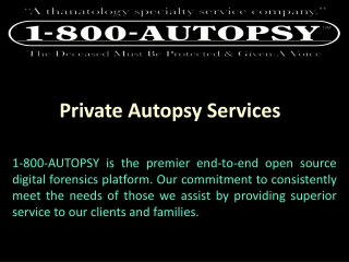 Private Autopsy Services