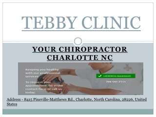 Best Chiropractor Charlotte NC.