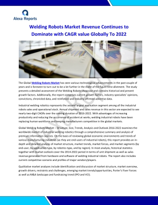 Global Welding Robots Market
