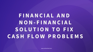 Financial and Non-Financial Solutions to Fix Cash Flow Problems