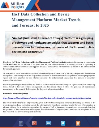 IIoT Data Collection and Device Management Platform Market Trends and Forecast to 2025