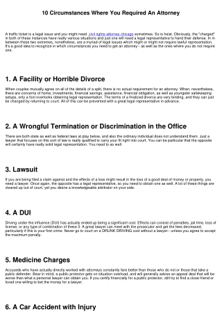 10 Situations Where You Need An Attorney