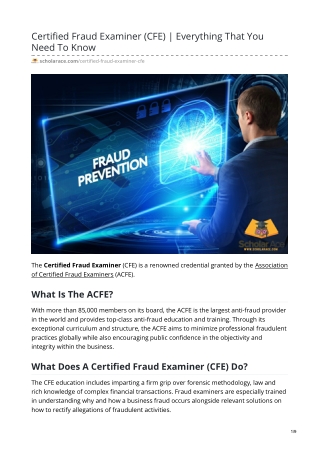 Certified Fraud Examiner