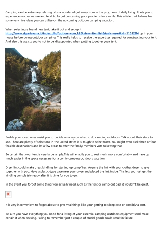 With Limited Funds? Consider Outdoor camping For Your Forthcoming Trip!